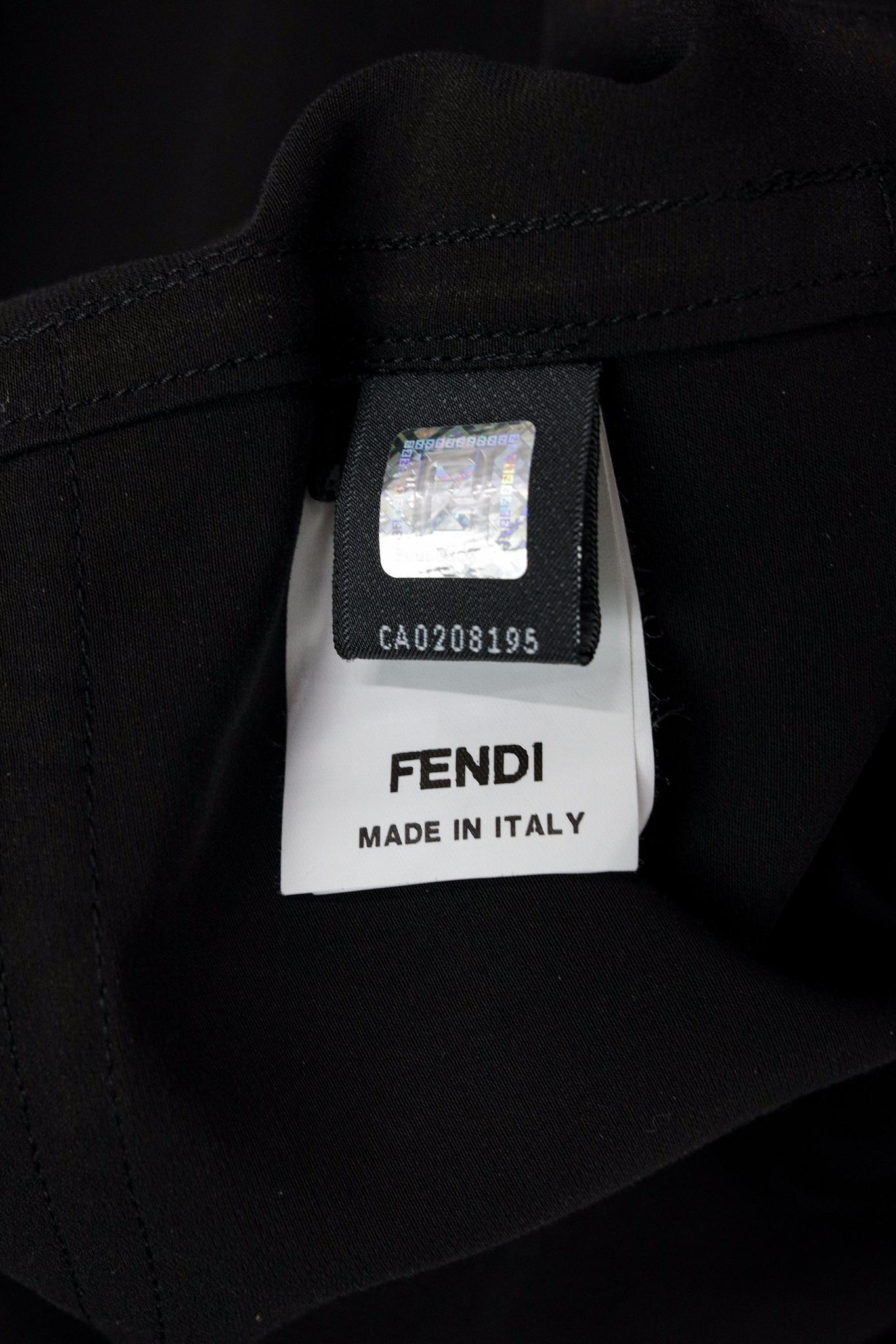 Fendi Black Long Gathered Coat