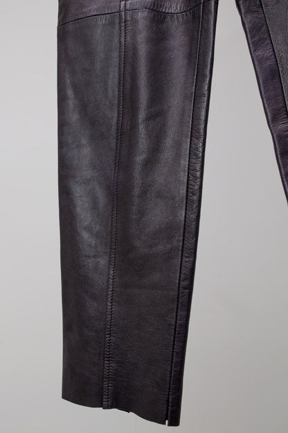 Gucci 90s Tom Ford Era Aubergine Leather Pants