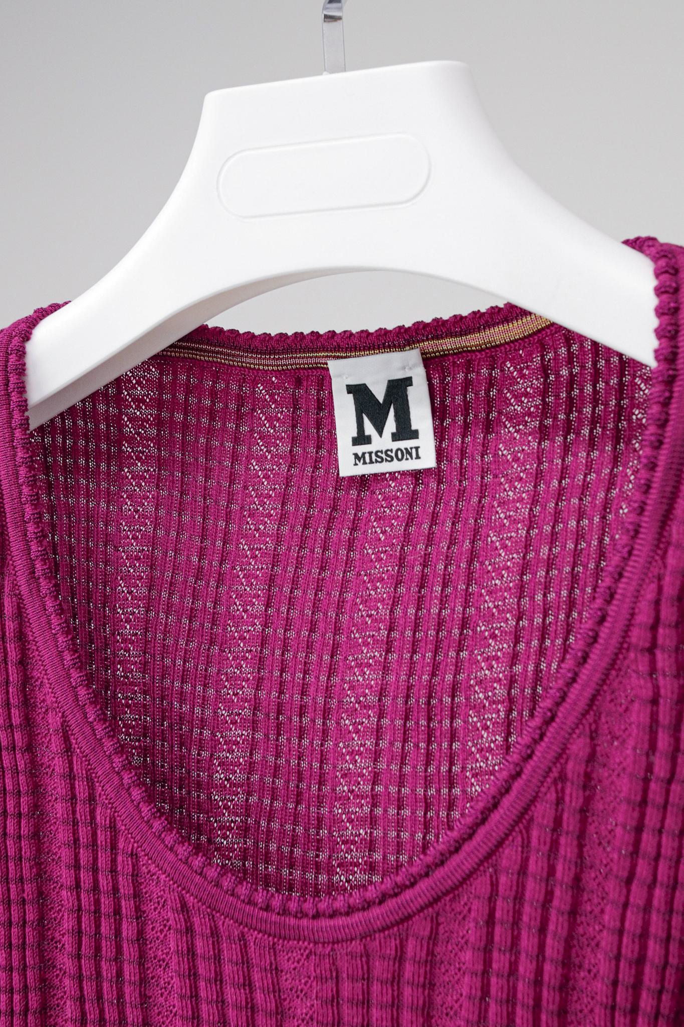 M Missoni Fuchsia Knit Tank