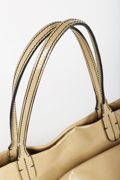 Valentino Nude Patent Leather Bow Tote