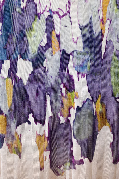 Etro Abstract Purple Knit Tunic Blouse