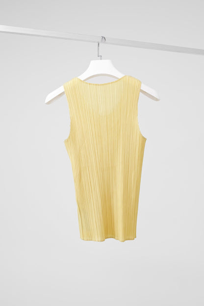 Issey Miyake Pleats Please Yellow Tank