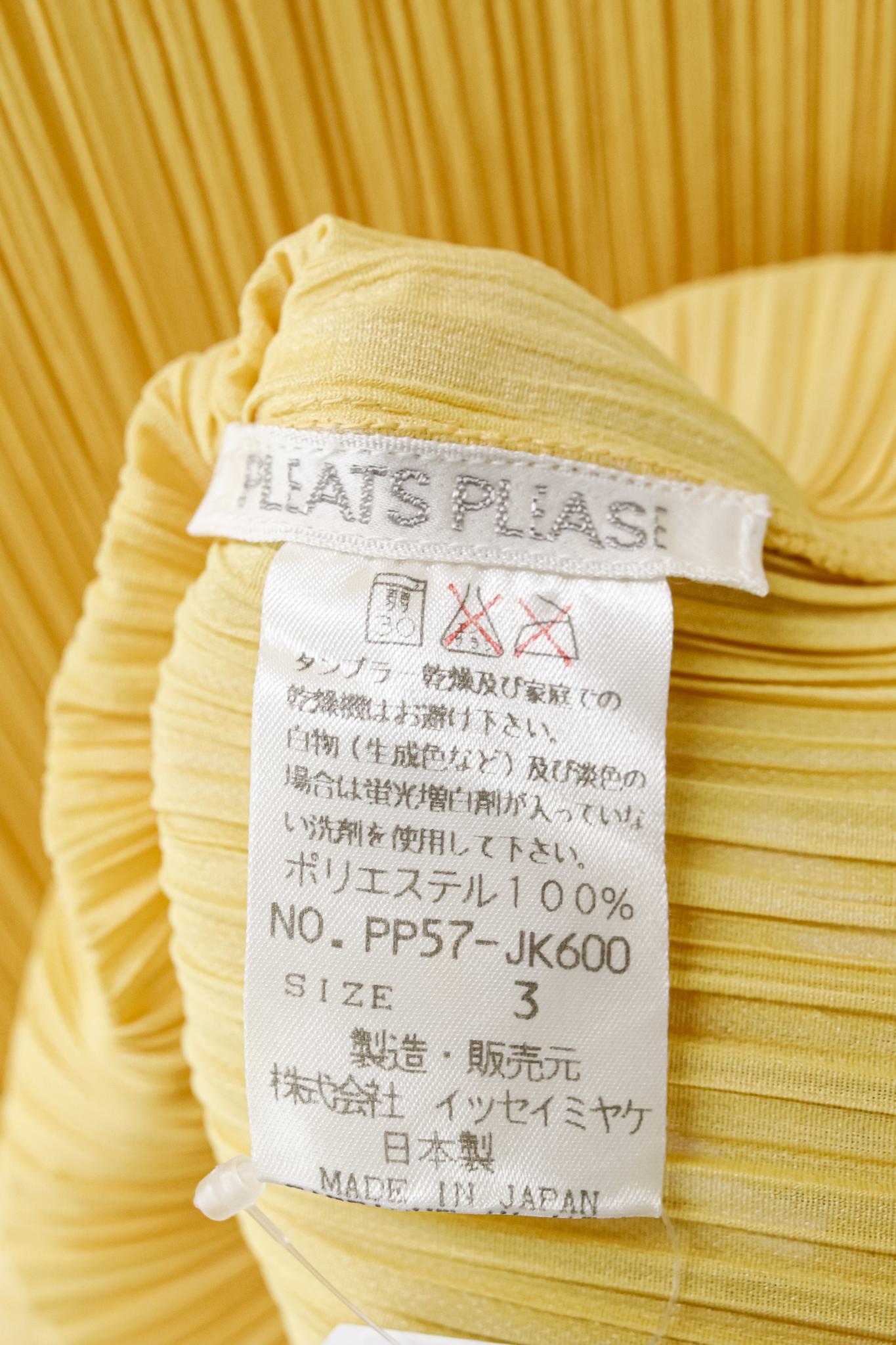 Issey Miyake Pleats Please Yellow Tank