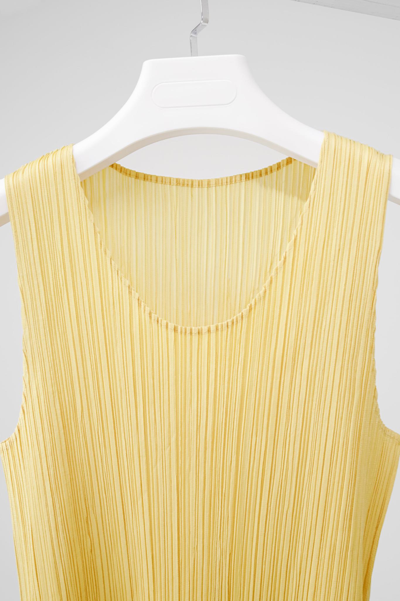 Issey Miyake Pleats Please Yellow Tank