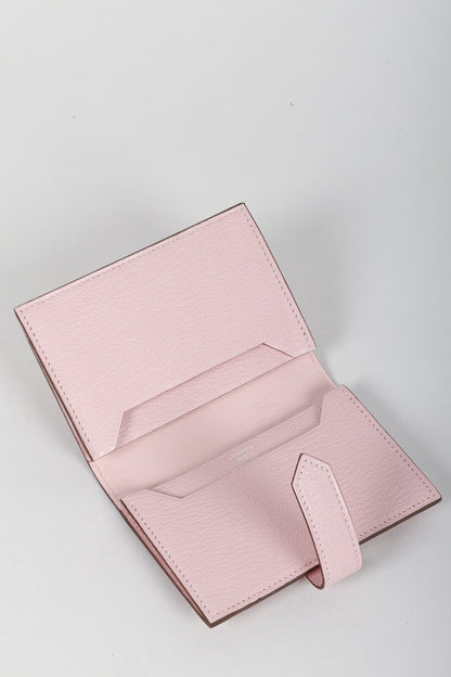 Hermès Rose Sakura Bearn Card Holder