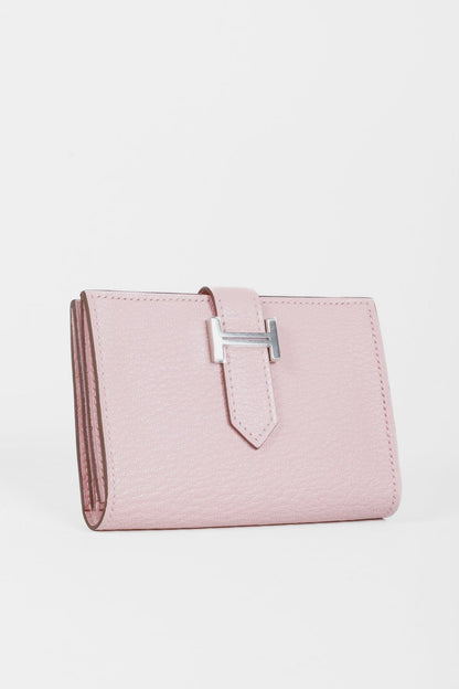 Hermès Rose Sakura Bearn Card Holder