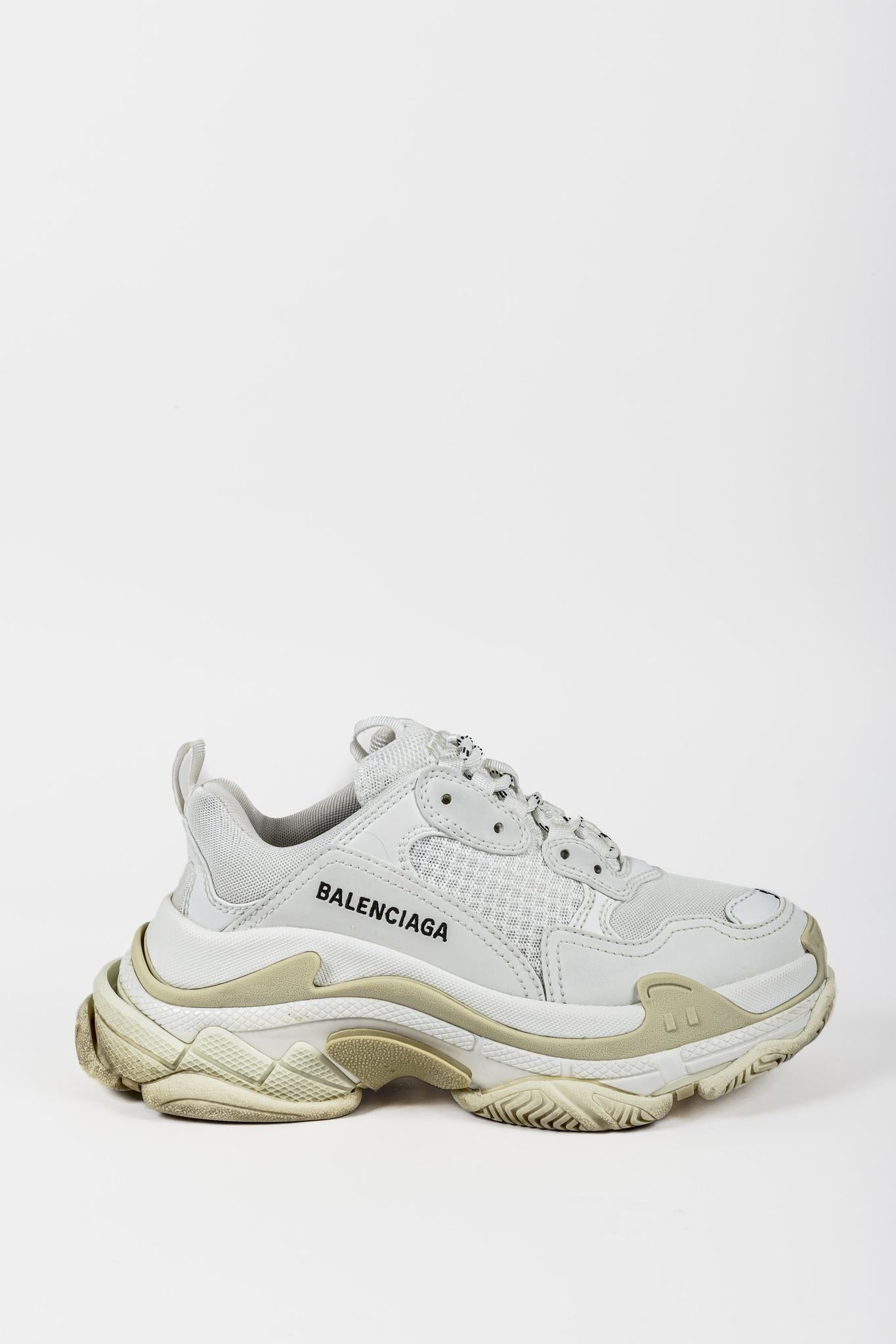 Balenciaga White Triple S Sneakers