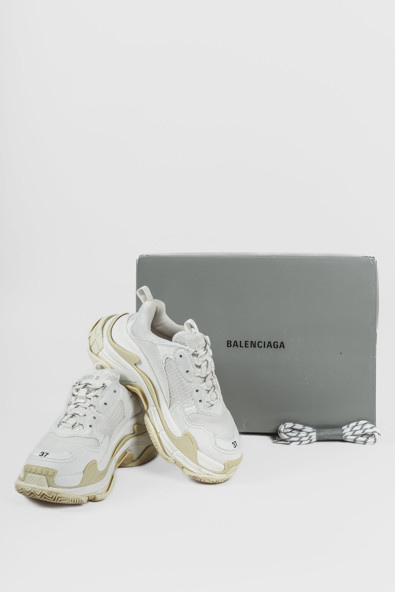 Balenciaga White Triple S Sneakers