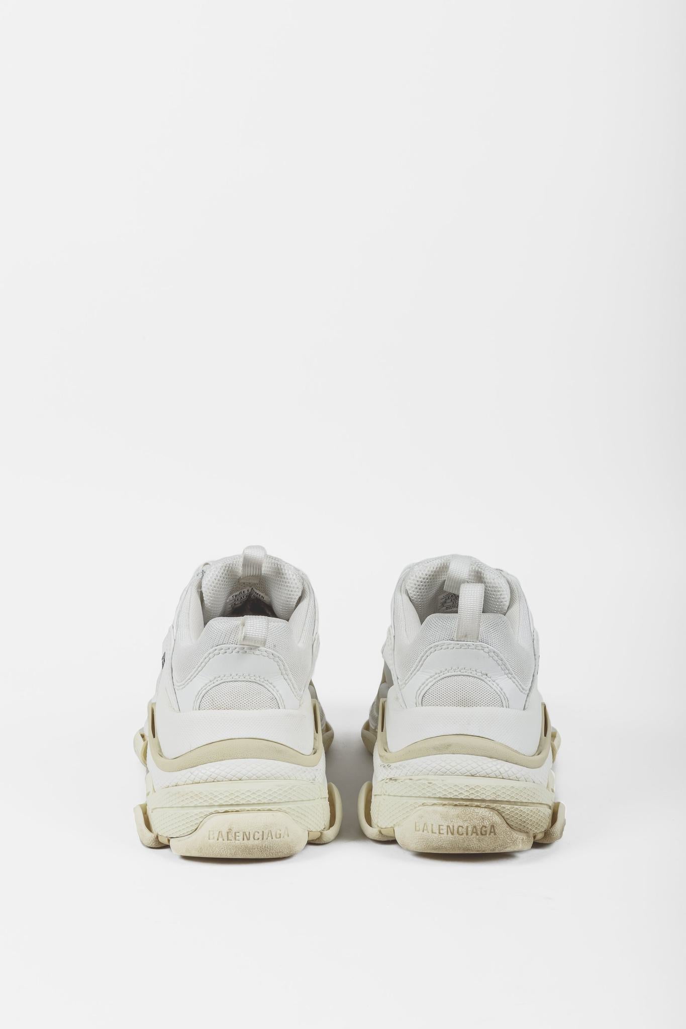 Balenciaga White Triple S Sneakers