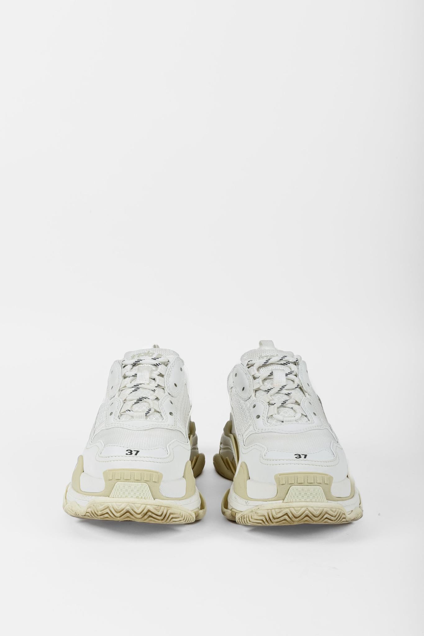 Balenciaga White Triple S Sneakers