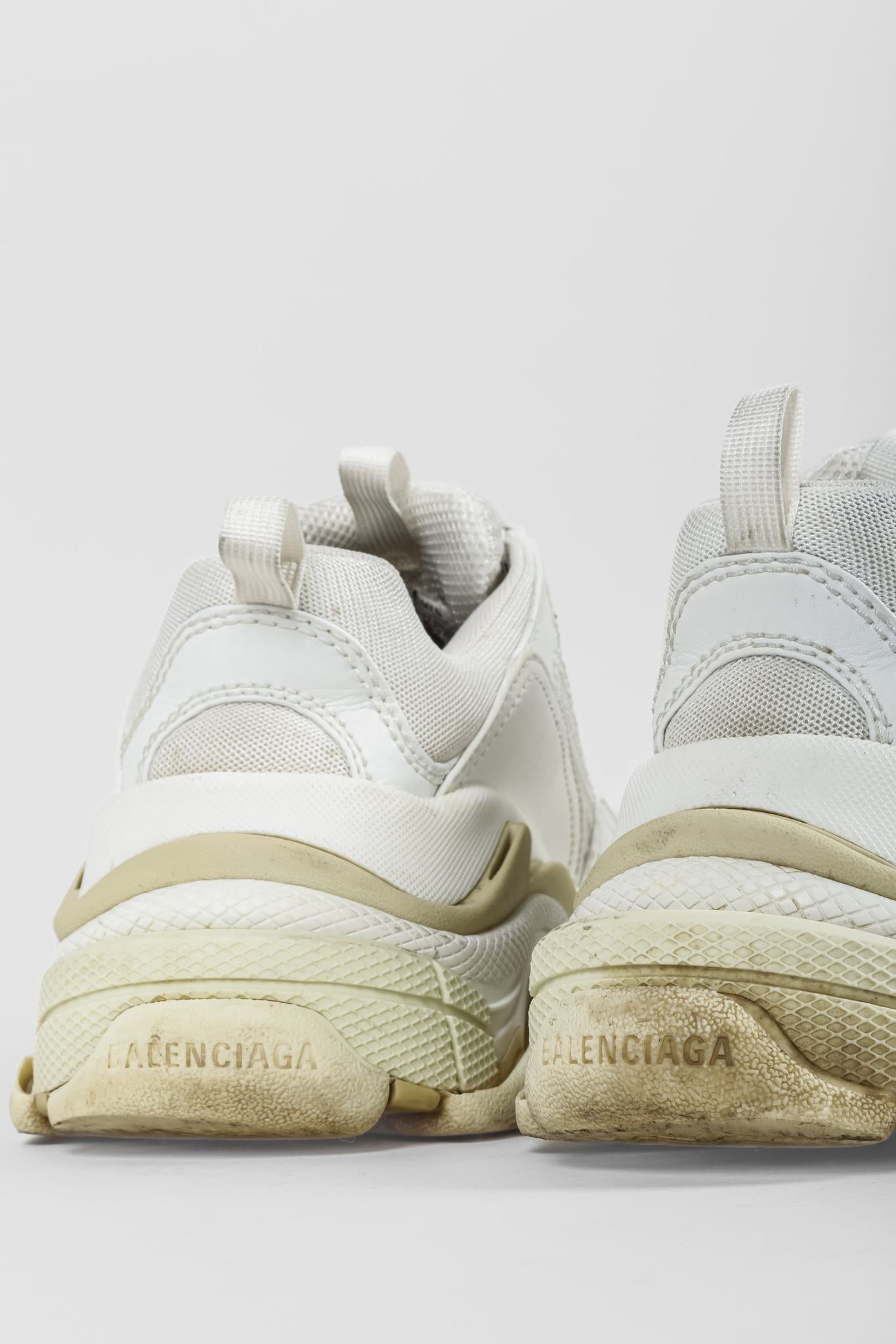 Balenciaga White Triple S Sneakers