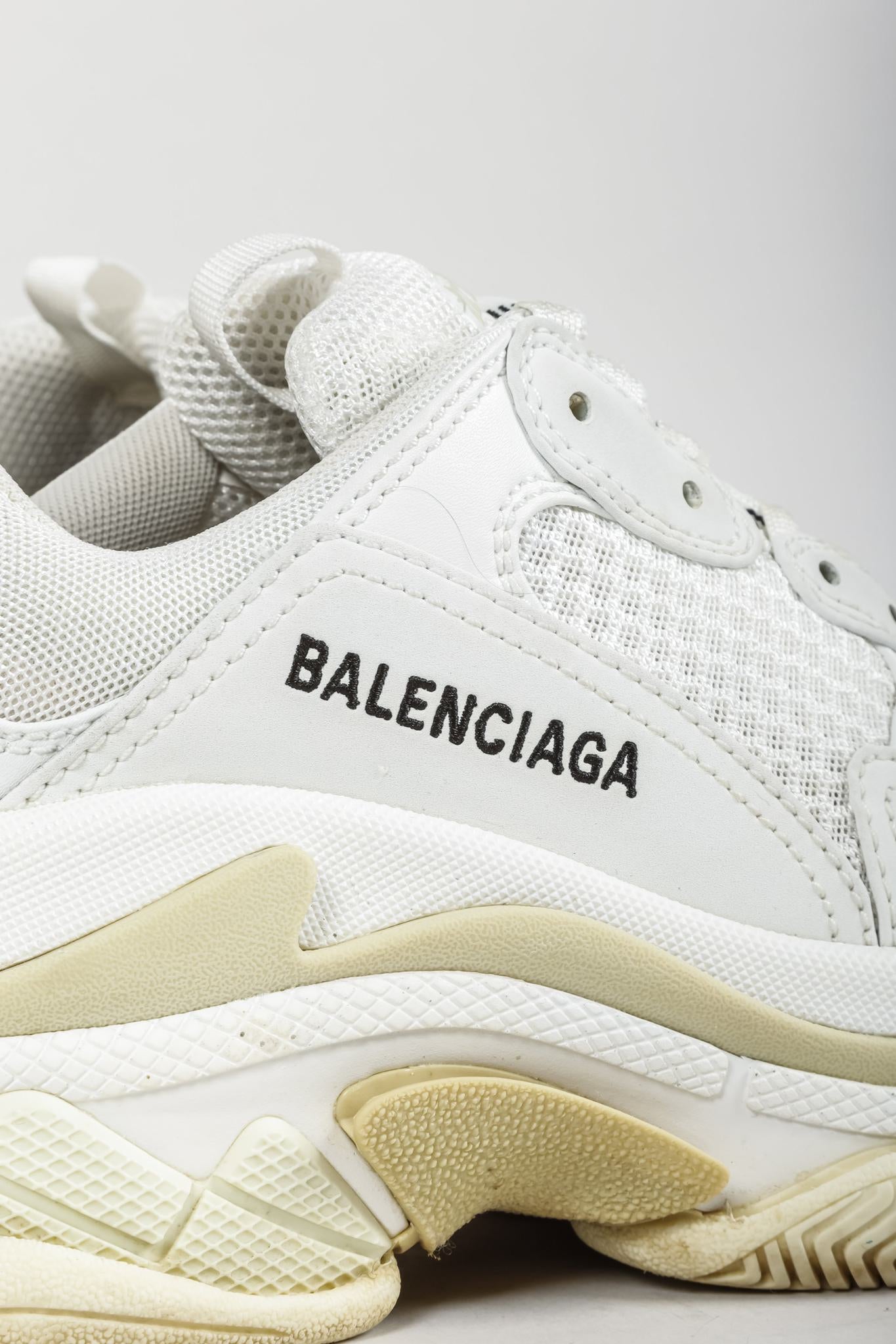 Balenciaga White Triple S Sneakers