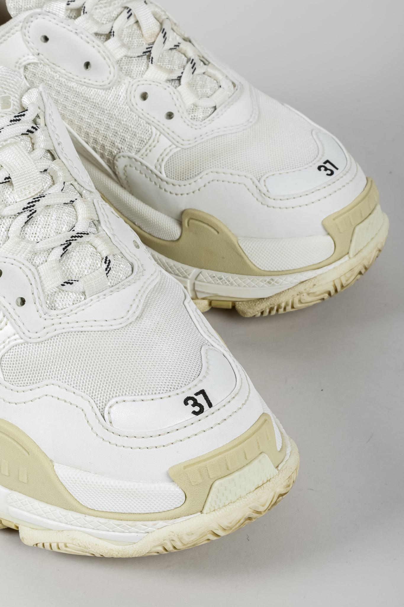 Balenciaga White Triple S Sneakers