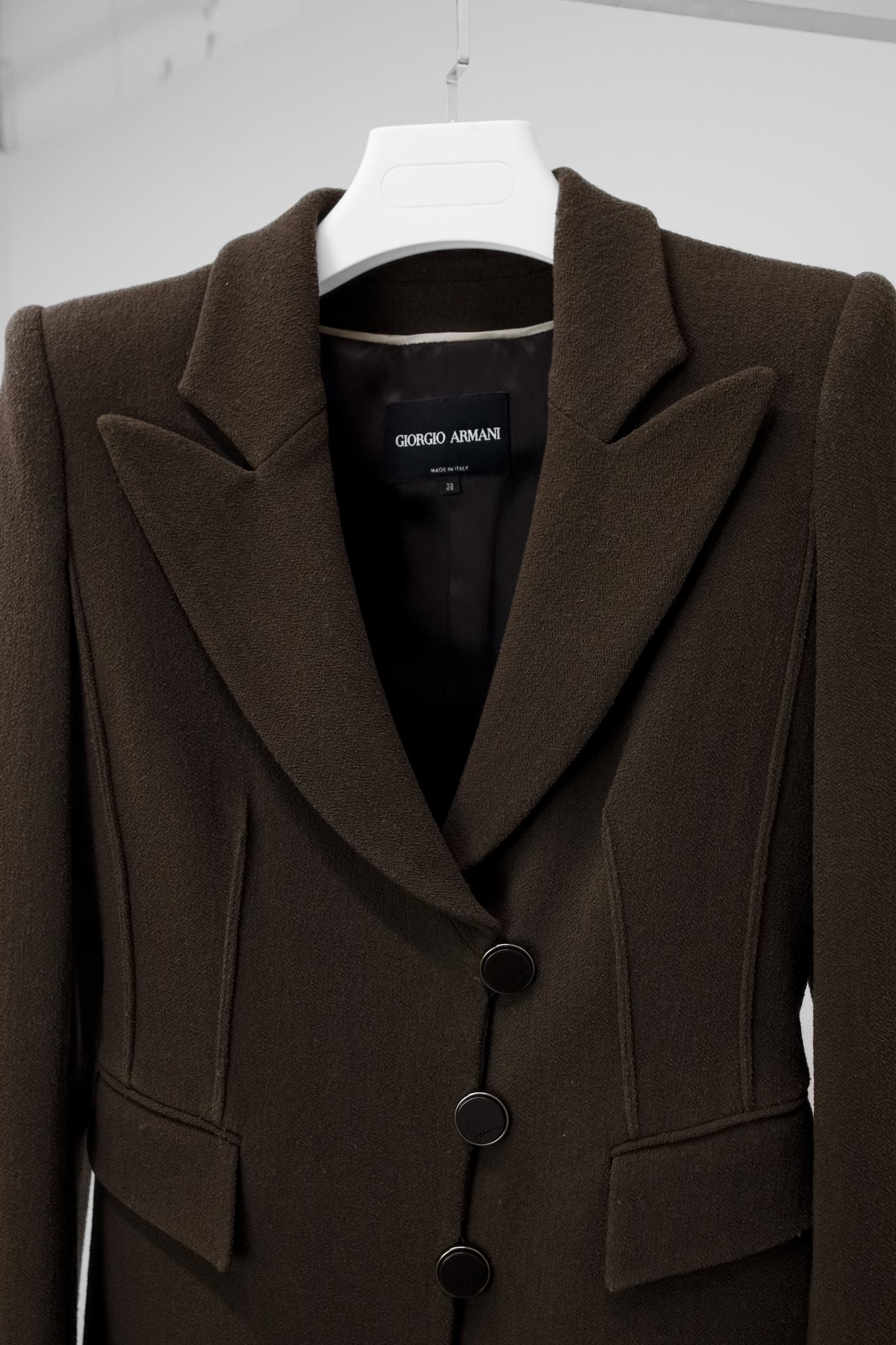 Giorgio Armani Brown Wool Blazer