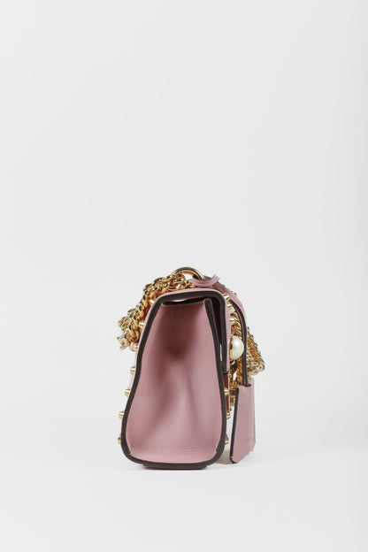 Gucci Pink Pearl Studded Padlock Bag