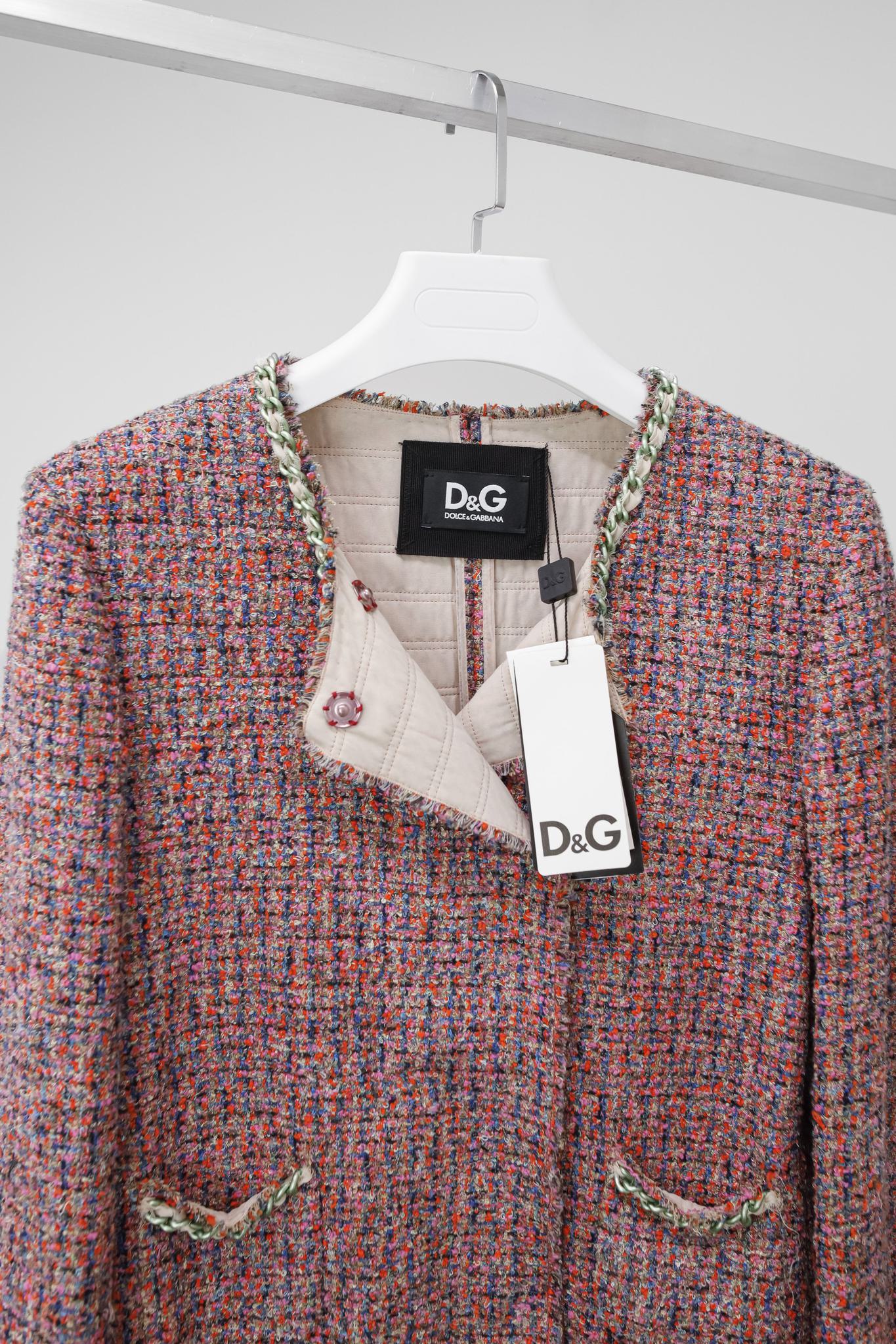 Dolce & Gabbana Pink Tweed Jacket