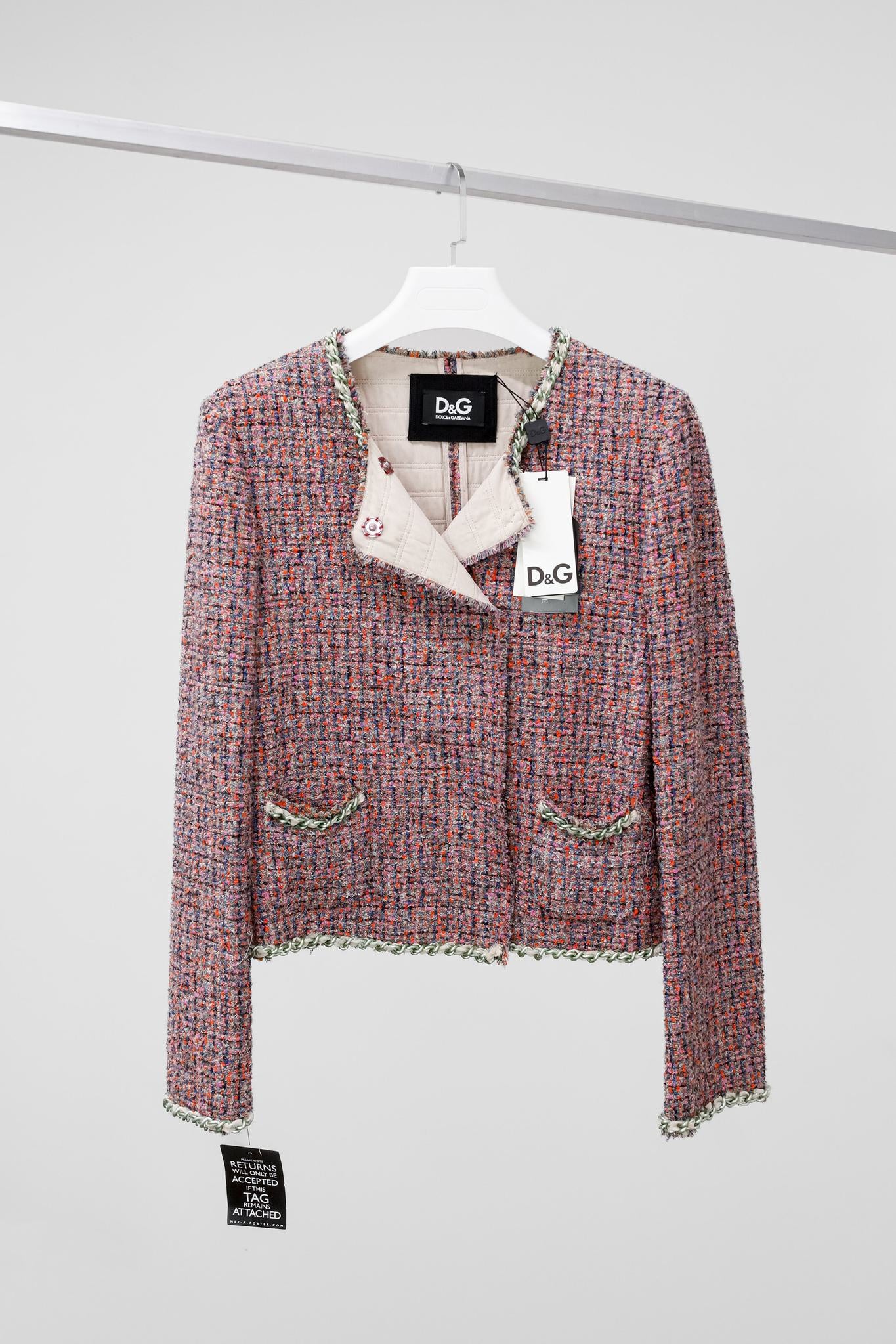 Dolce & Gabbana Pink Tweed Jacket