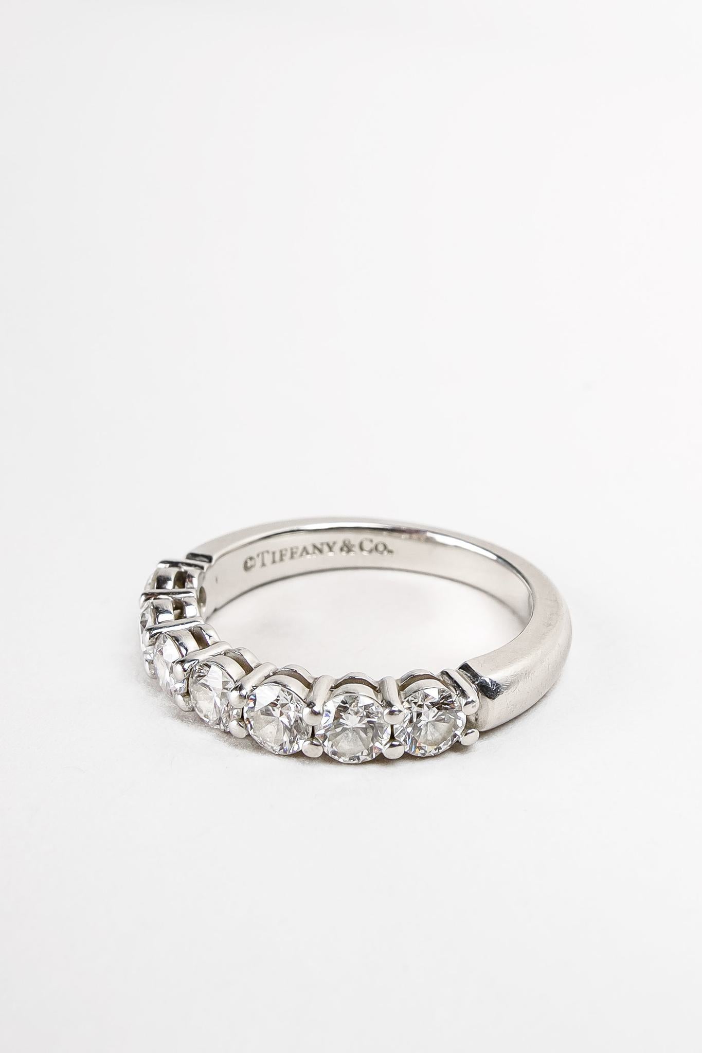 Tiffany & Co. Tiffany Forever Platinum Half-Circle of Diamonds Band Ring