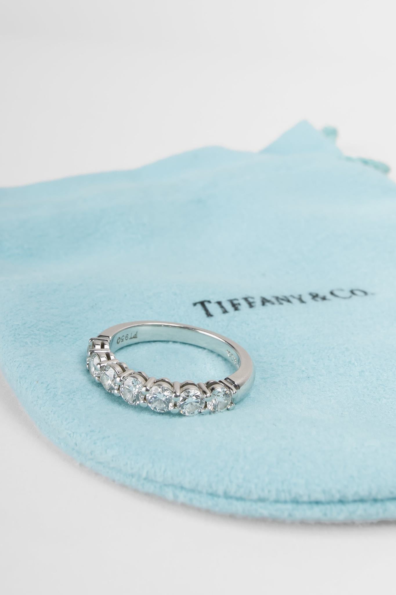 Tiffany & Co. Tiffany Forever Platinum Half-Circle of Diamonds Band Ring