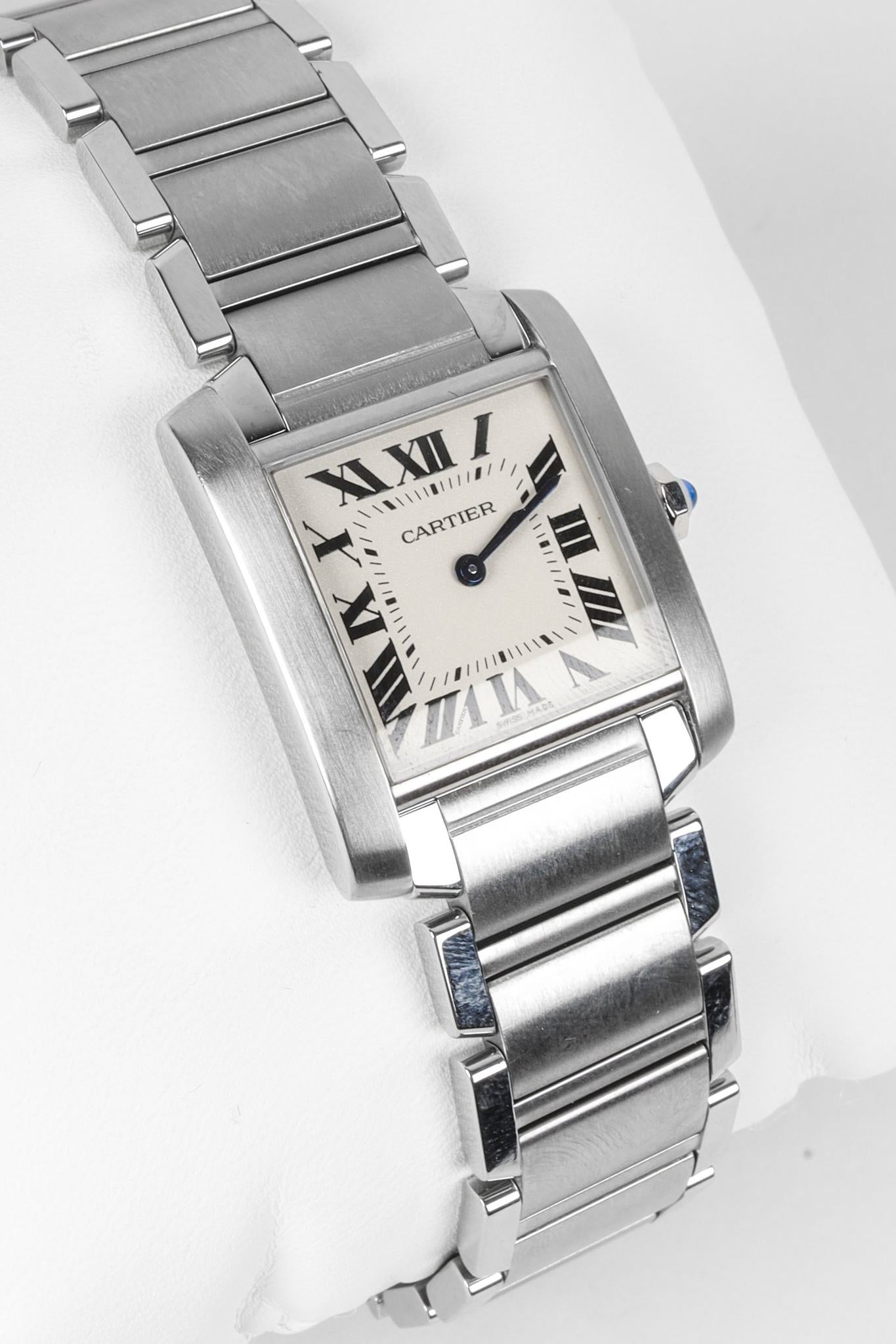 Cartier Medium Tank Francaise Steel Watch