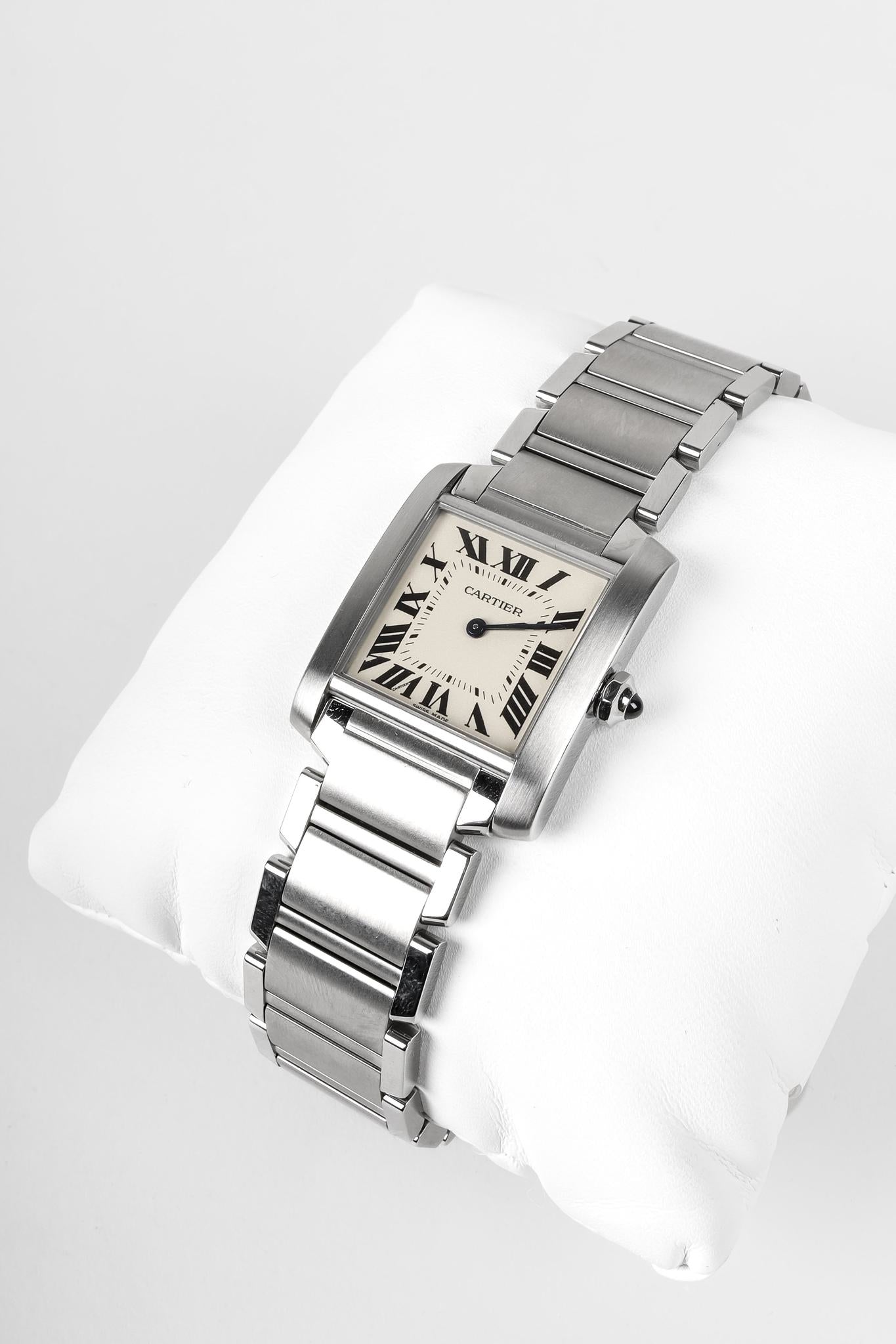 Cartier Medium Tank Francaise Steel Watch