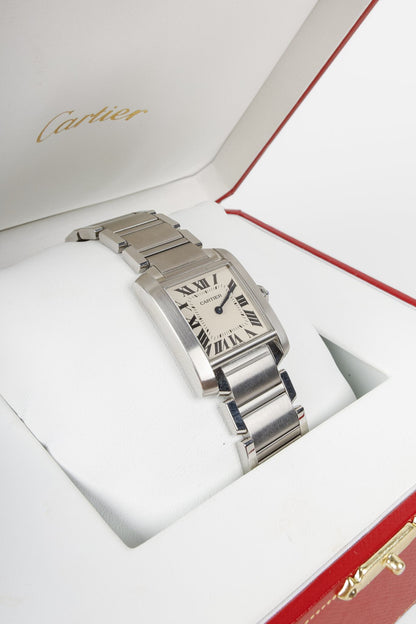 Cartier Medium Tank Francaise Steel Watch