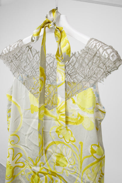 Emilio Pucci Printed Silk And Lace Top