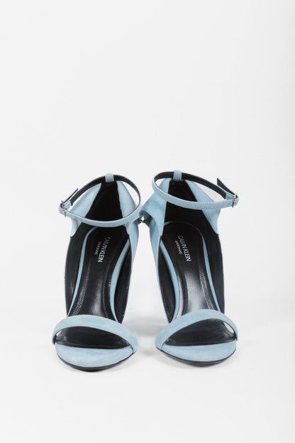 Calvin Klein 205W39NYC Blue Suede Letitia Sandals