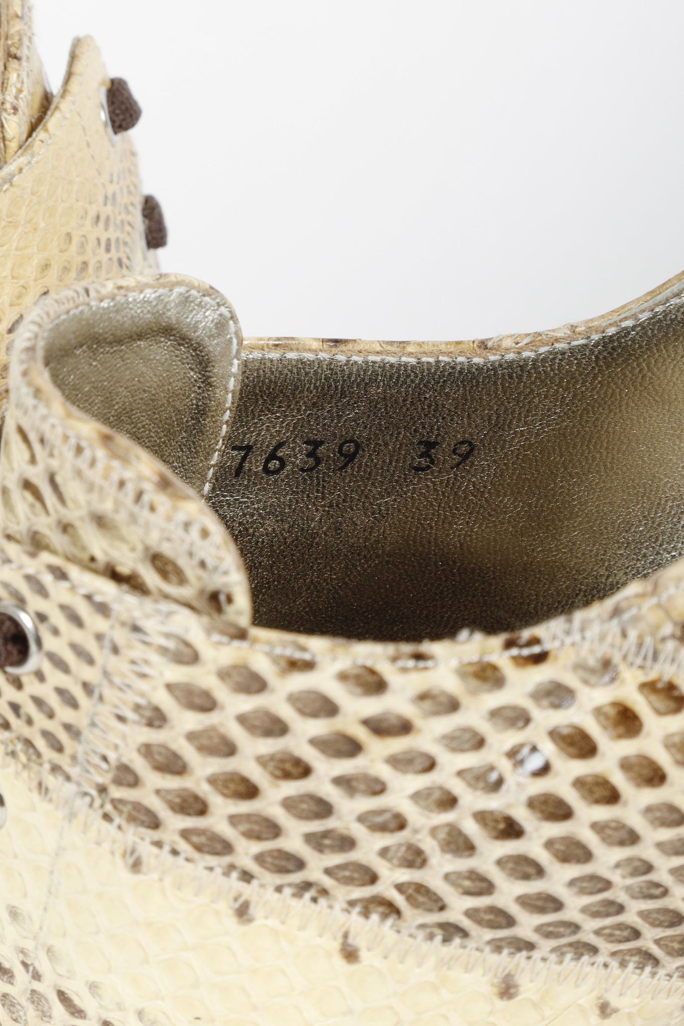Dolce & Gabbana Alligator Peep-Toe Lace-Ups