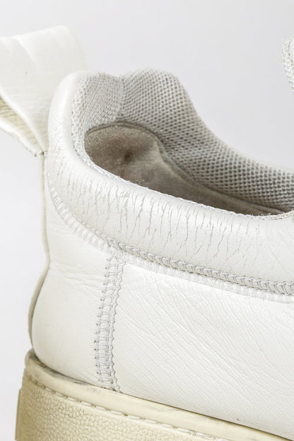 Celine White Leather Slip-On Sneakers