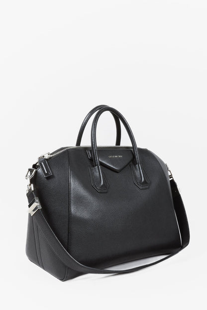 Givenchy Antigona Medium Black Leather Hand Bag