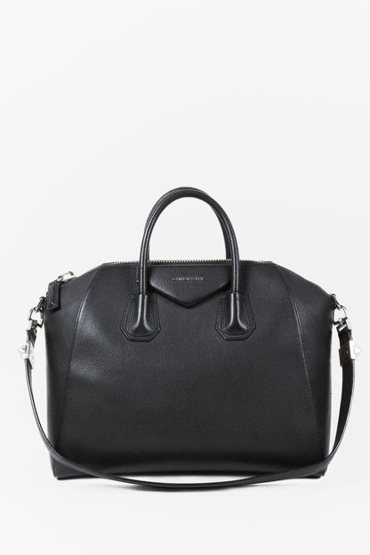 Givenchy Antigona Medium Black Leather Hand Bag