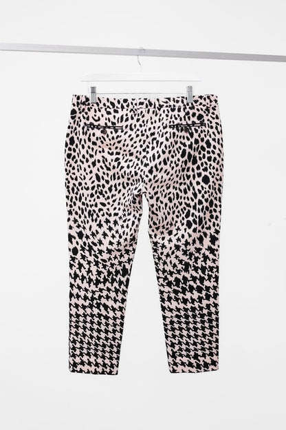 Alexander McQueen Blush Cheetah Houndstooth Trousers