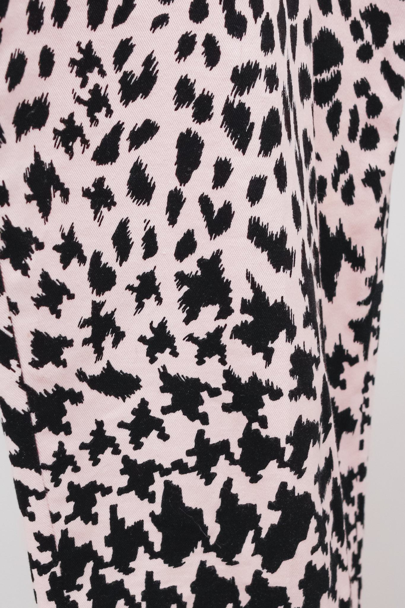 Alexander McQueen Blush Cheetah Houndstooth Trousers