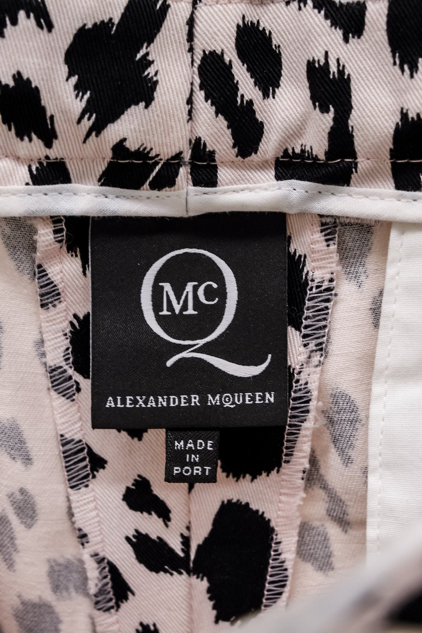 Alexander McQueen Blush Cheetah Houndstooth Trousers