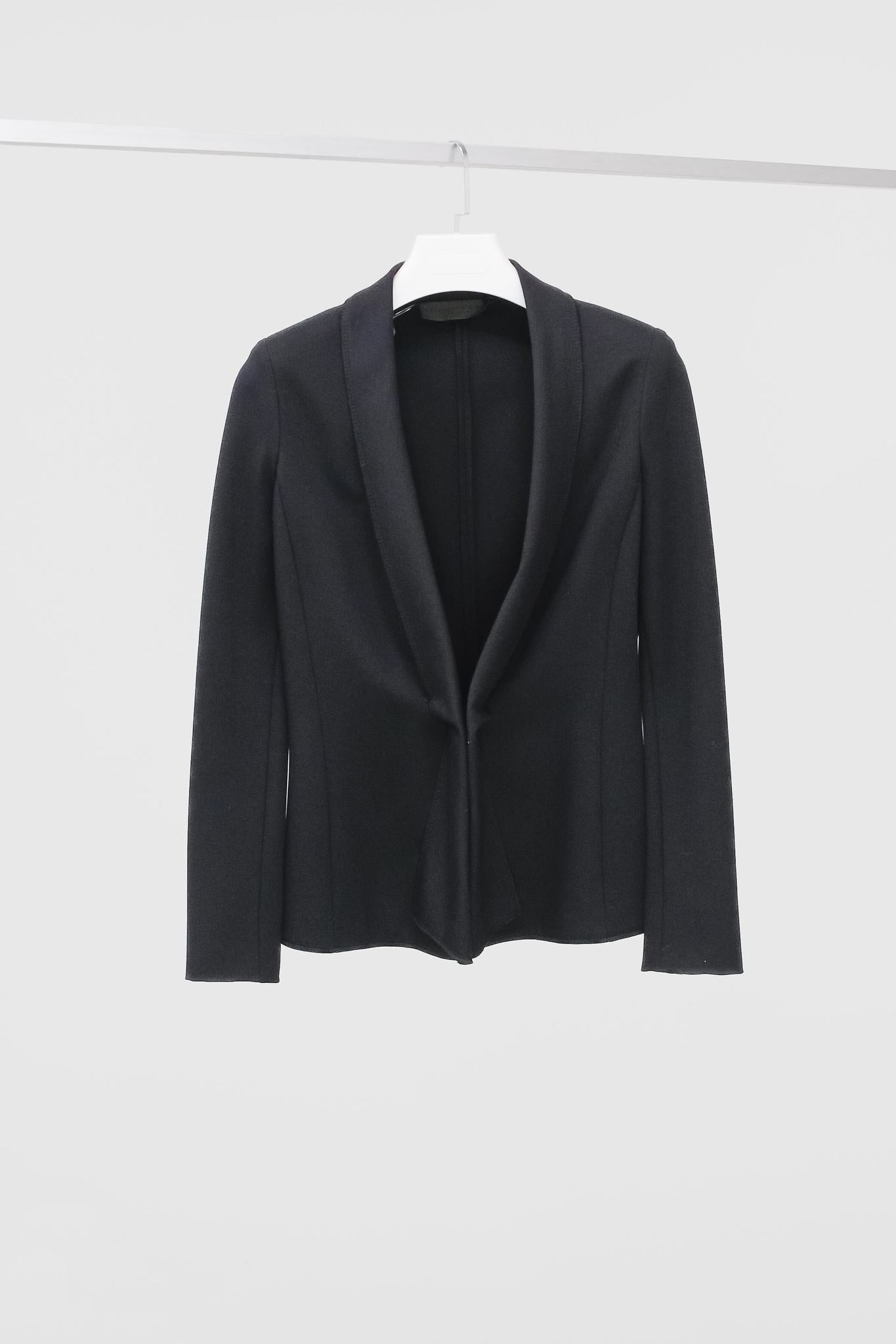 Donna Karan Black Jersey Blazer