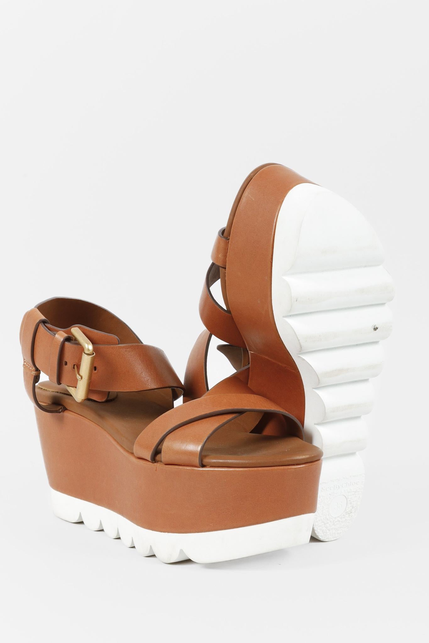 See By Chloé Brown Platform Sandals