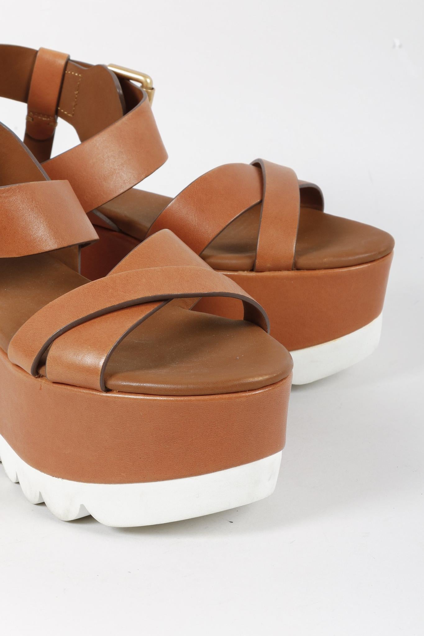 See By Chloé Brown Platform Sandals