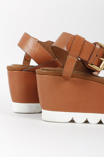 See By Chloé Brown Platform Sandals