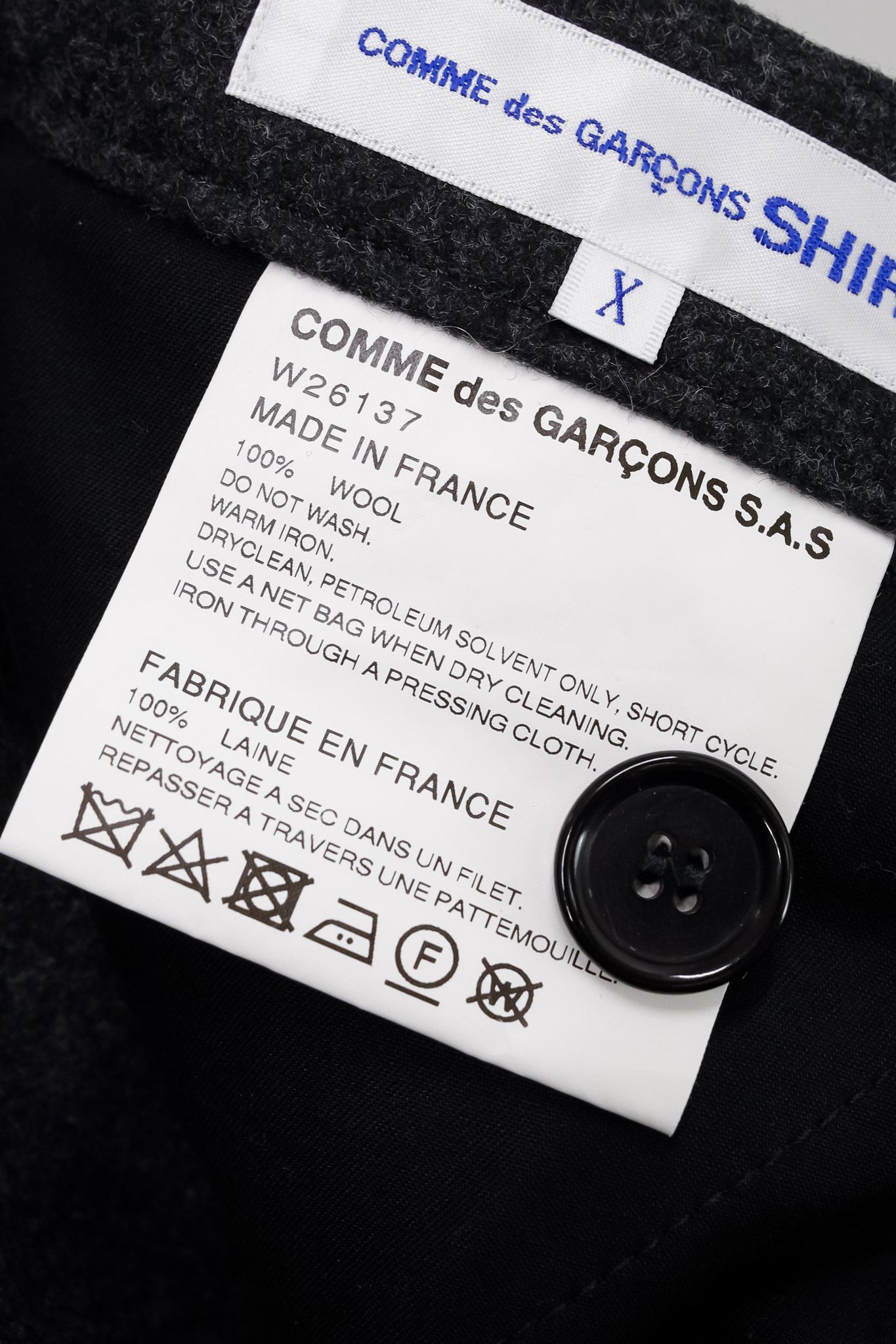 Comme Des Garçons SHIRT Grey Wool Trousers