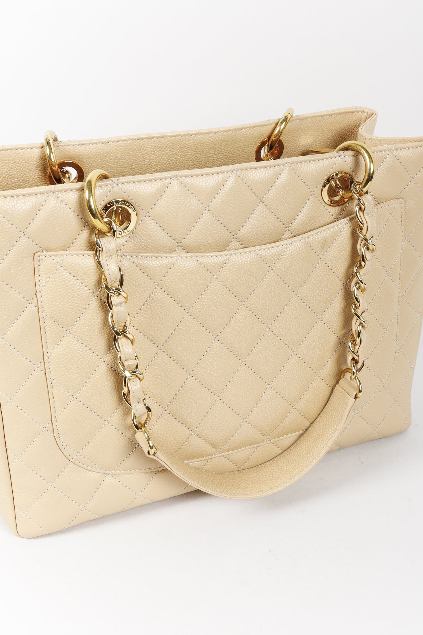 Chanel Beige Caviar Grand Shopping Tote GST GHW