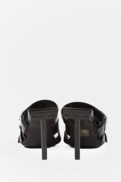 Balenciaga Black Buckle Sandals