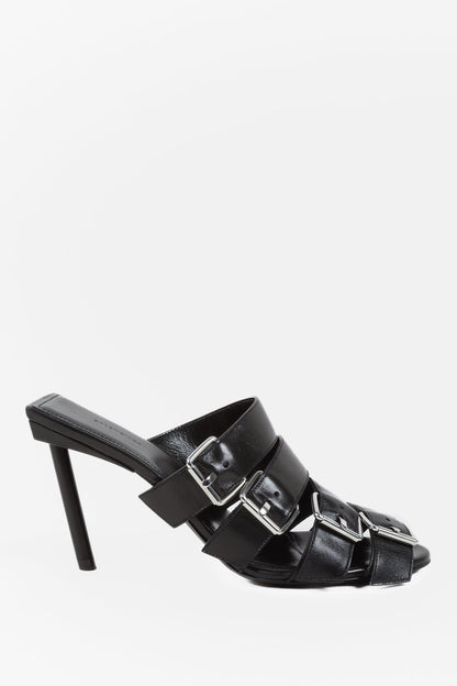 Balenciaga Black Buckle Sandals