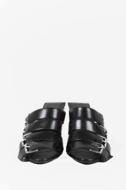 Balenciaga Black Buckle Sandals