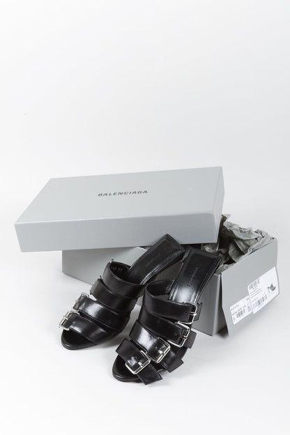 Balenciaga Black Buckle Sandals