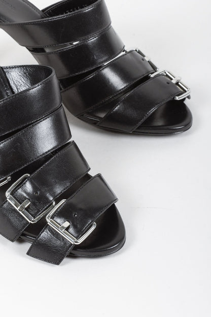 Balenciaga Black Buckle Sandals