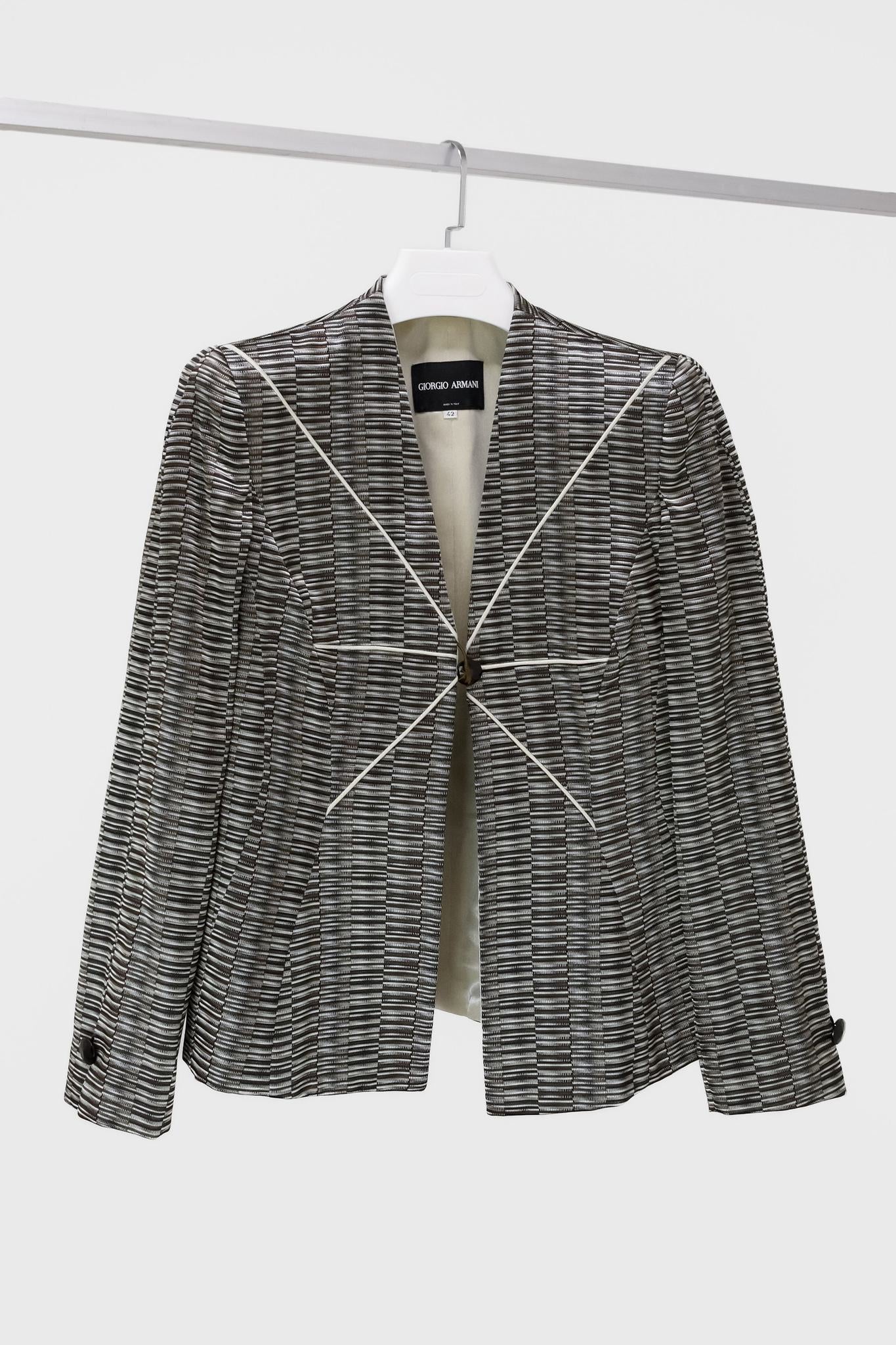 Giorgio Armani Collarless Blazer