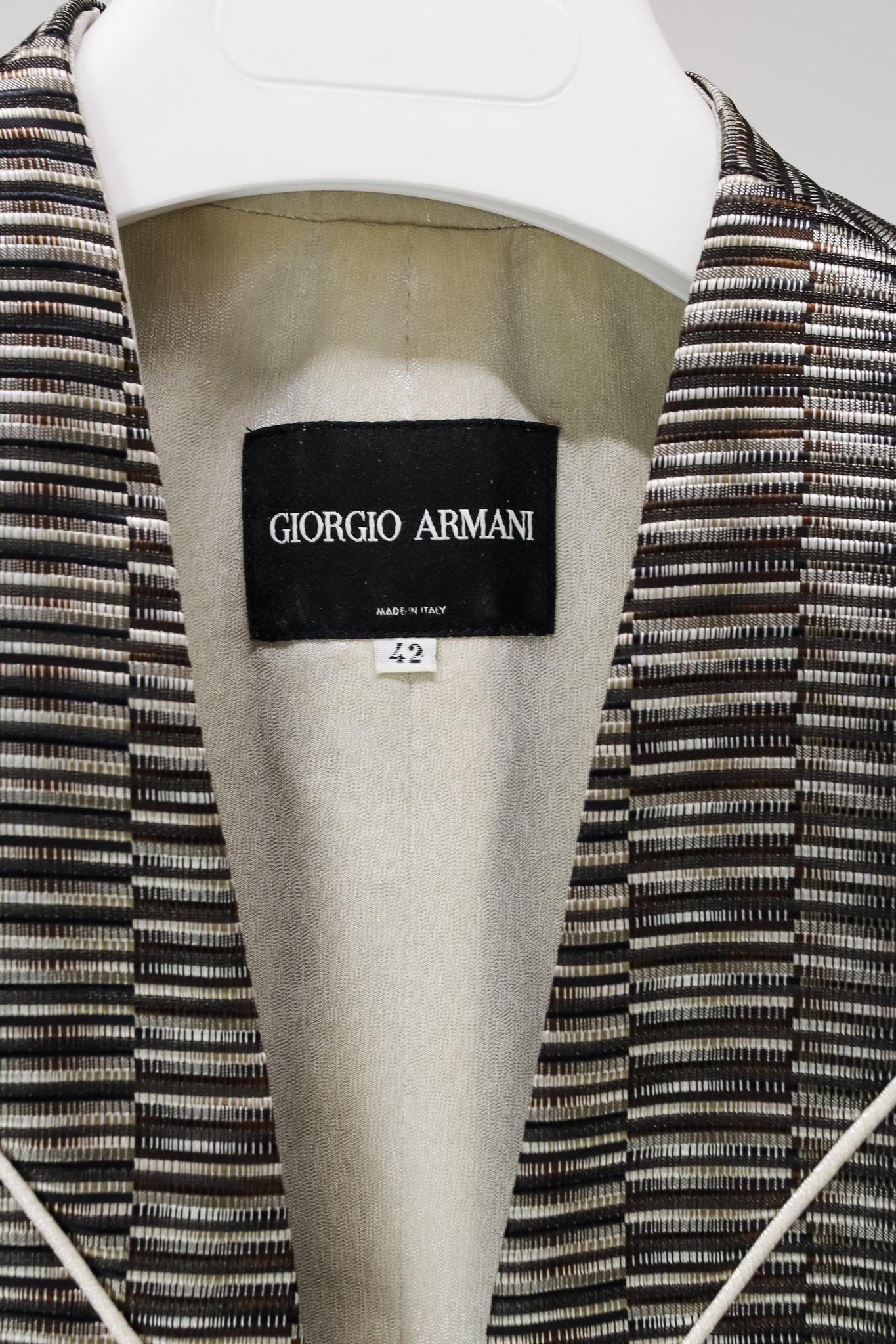 Giorgio Armani Collarless Blazer