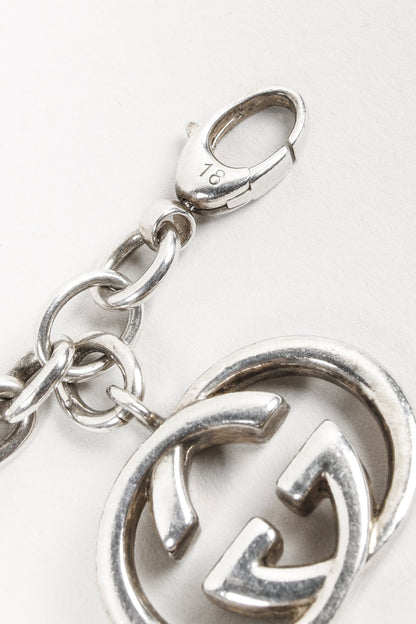 Gucci Interlocking GG Charm Sterling Silver Bracelet