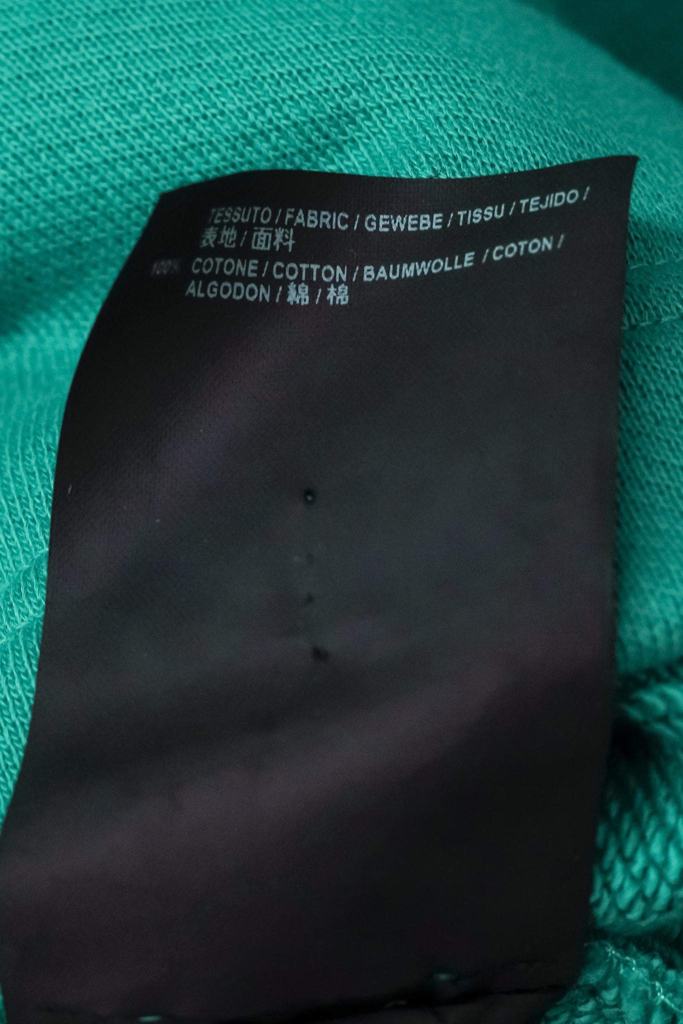 Balenciaga Blue Cotton French Terry Crop Hoodie